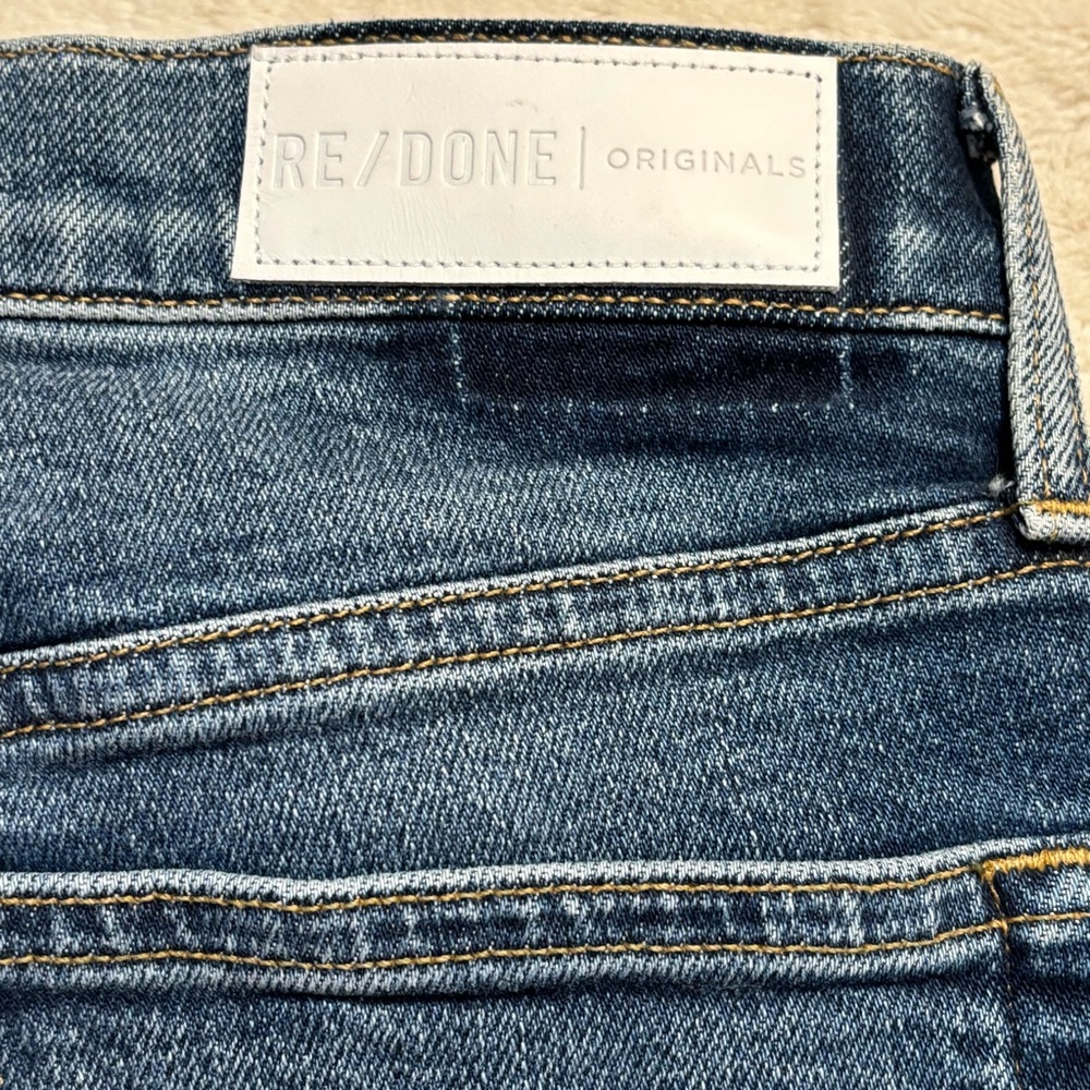RE/DONE Jeans Size 24 Originals 90s High Rise Ankle Crop Mid-70s Wash Made USA - Picture 10 of 16